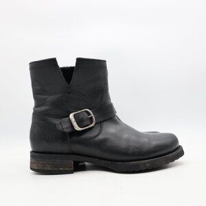 Frye Veronica Women's Size 8 B Black Leather & Shearling Short Winter Boot